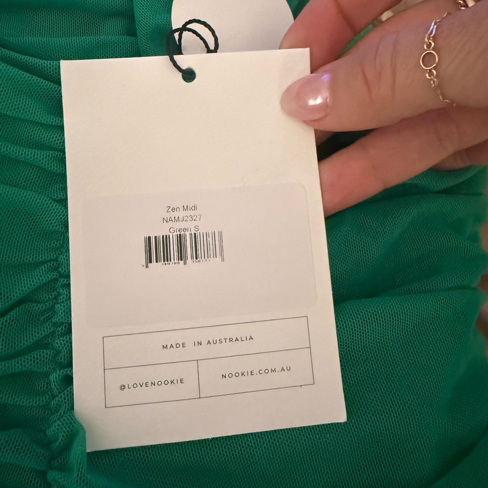 NWT Nookie Strapless Green Midi Dress - Picture 4 of 5